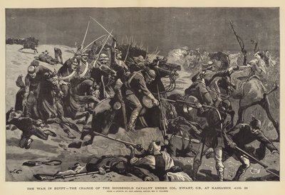 Kriget i Egypten, anfallet av huskrigskavalleriet under överste Ewart i Kassassin den 28 augusti. av John Charlton