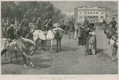 Vänta på prinsessan: en skiss i Rotton Row, Hyde Park, London av John Charlton