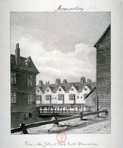 Dockhead Folly, Bermondsey, London, 1820 av John Chessell Buckler