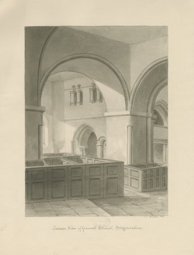 Forton - Aqualate Hall: gravyr, nd [1653-1686] (tryck) av John Chessell Buckler