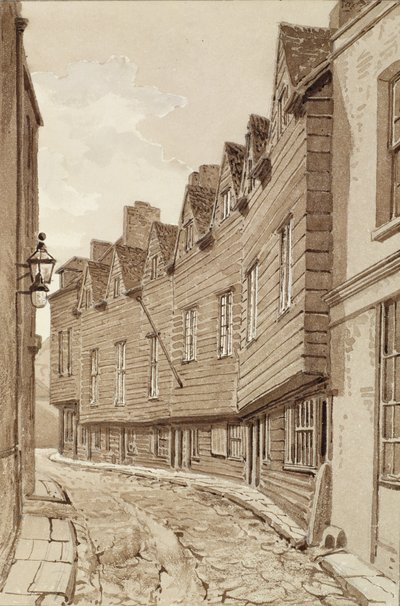 Old Houses in Mill Lane, Bermondsey, 1828, från 