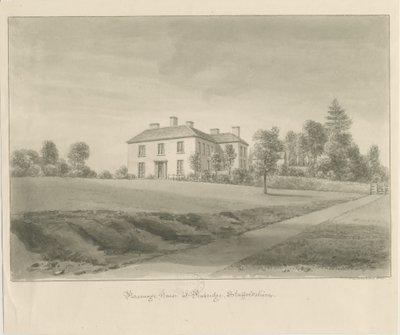 Penkridge - Parsonage House: sepiateckning av John Chessell Buckler