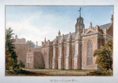 Utsikt över hallen på Lambeth Palace, London, 1831 av John Chessell Buckler