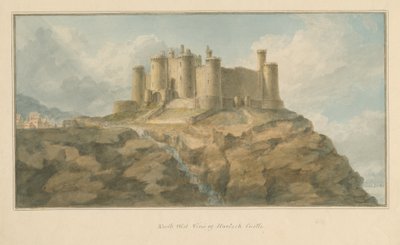 Wales - Mouthshire - Harlech Castle, 1800 av John Chessell Buckler