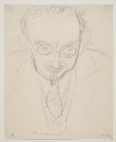 Geografen, professor G. Hatt. Bystbild i ansiktet. av John Christensen