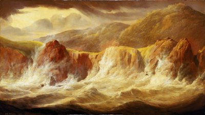 Räddningen av lasten och skatterna från HMS "Thetis" vid Cape Frio i Brasilien efter att fregatten sjunkit den 4 december av John Christian Schetky