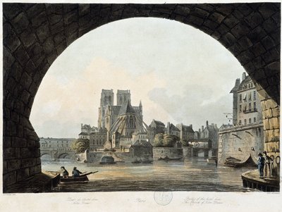 Paris: Notre Dame - i ""Paris vu par J.C. Mats", ed. Miller, London av John Claude Nattes