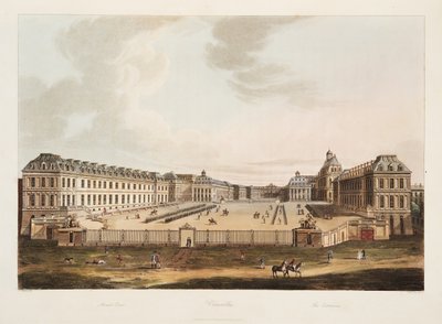 Entrén, illustration från Versailles, Paris och Saint Denis, pub. 1805 (akvatint) av John Claude Nattes