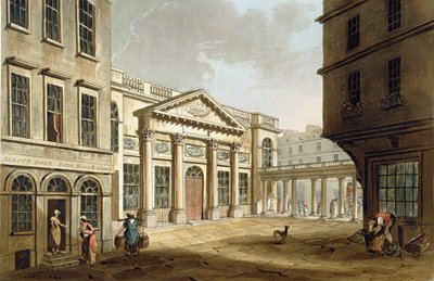 Pumprummet, från "Bath Illustrated by a Series of Views", graverat av John Hill (1770-1850) och publicerat av William Miller, 1804 (akvatint). av John Claude Nattes