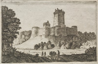 Borthwick Castle från öst av John Clerk of Eldin