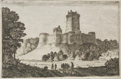 Borthwick Castle från öst. av John Clerk of Eldin