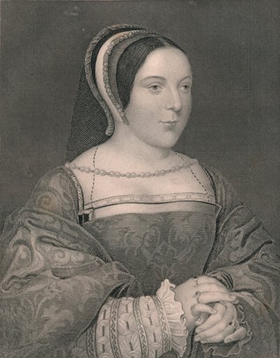 Margaret Tudor. Drottning av Skottland, c1525, början av mitten av 1800-talet. av John Cochran