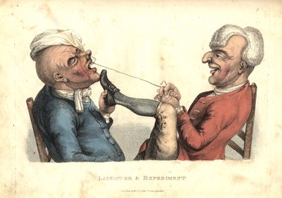 Skratt och experiment, ur "The Passions Humourously Delineated", publicerad 1810 av John Collier