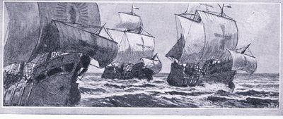 Henry Hudsons sista resa-1610. Kasta i drift av en myterisk besättning, Newnes Pictorial Knowledge publicerad av Newnes, ca 1950-talet av John Collier
