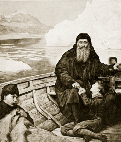 Henry Hudsons sista resa, illustration från "Hutchinson