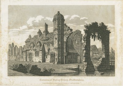 Dudley Priory: gravyr, nd [c 1821] av John Coney