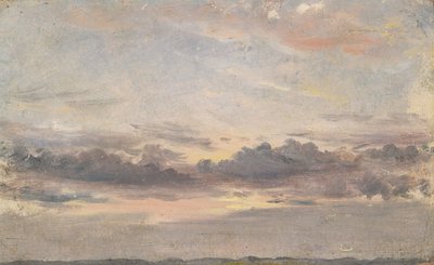 A Cloud Study, Sunset, c.1821 (olja på papper på millboard) av John Constable