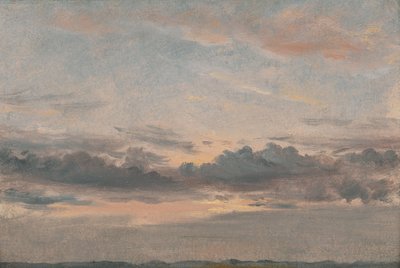 En molnstudie, solnedgång, ca. 1821. av John Constable