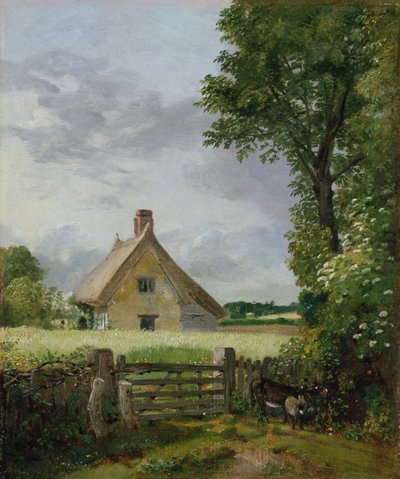 En stuga i ett majsfält av John Constable