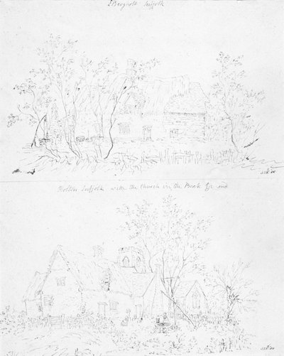 En förstörd stuga vid Capel, Suffolk av John Constable