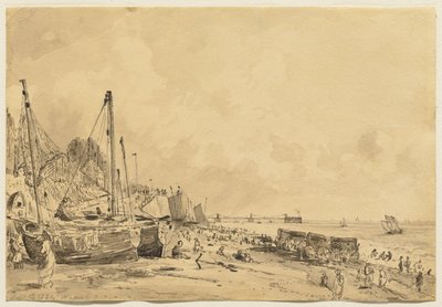 Brighton Beach, Looking East, 1824 av John Constable