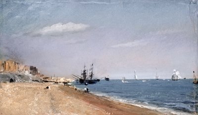 Brighton Beach med colliers, 1824 (olja på papper) av John Constable