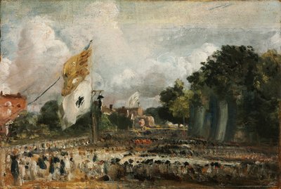 Firande av den allmänna freden 1814 i Östra Bergholt 1814 av John Constable
