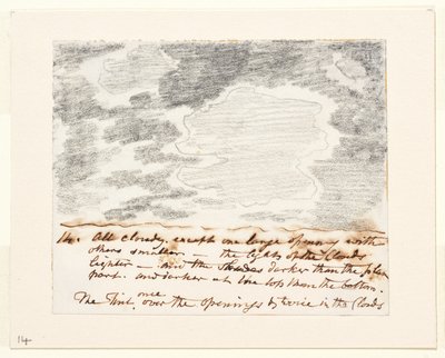 Molnstudie (efter Alexander Cozens "Engravings of Skies"), ca 1822-23 (grafit på papper) av John Constable