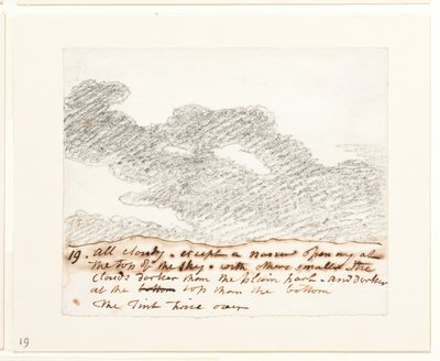 Molnstudie (efter Alexander Cozens "Engravings of Skies"), ca 1822-23 (grafit på papper) av John Constable