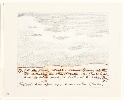 Molnstudie (efter Alexander Cozens "Engravings of Skies"), ca 1822-23 (grafit på papper) av John Constable