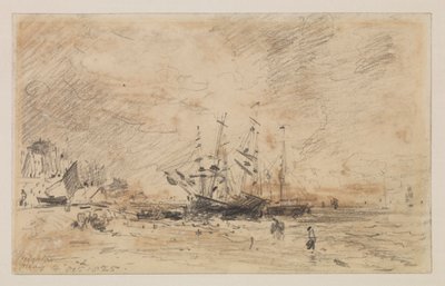 Colliers på stranden i Brighton, 14 oktober 1825 av John Constable