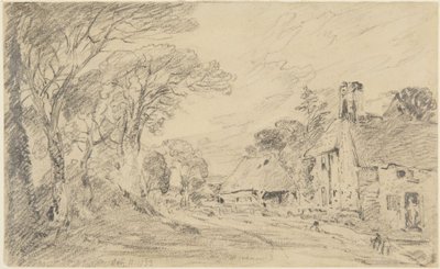 Stuga och träd av John Constable