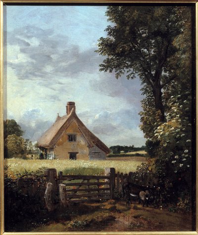 Stuga i ett vetefält. Målning av John Constable (1776-1837) av John Constable