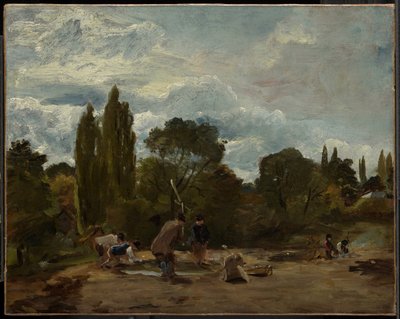 Tröskning av rovkålshuvuden, East Bergholt av John Constable