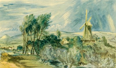 "Ford Road and Rope Walk Visar väderkvarnen, nära Folkestone", 1947. av John Constable