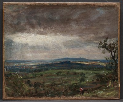 Hampstead Heath, Looking Toward Harrow, ca. 1821 (olja på papper, monterad på duk) av John Constable
