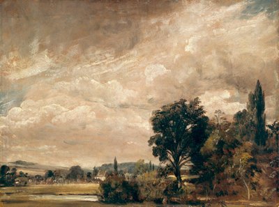 Harnham Ridge från ärkediakon Fishers hus, Salisbury av John Constable