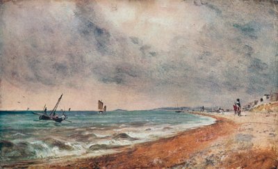 Hove Beach, med fiskebåtar, c1824 av John Constable