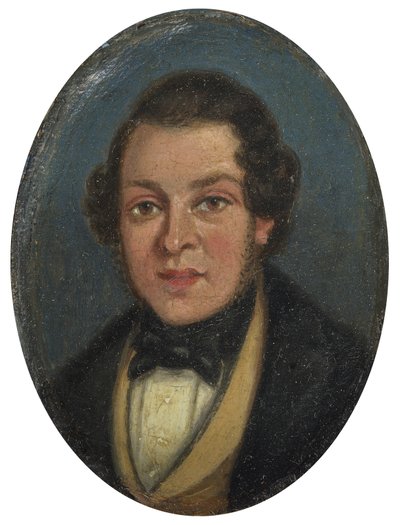 Miniatyr: Porträtt av Abram Constable, bror till konstnären av John Constable