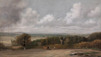 Plöjningsscen i Suffolk, 1824 till 1825. av John Constable