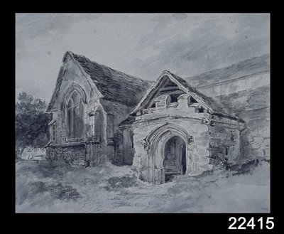 Veranda och tvärskepp av en kyrka, c.1850-11 av John Constable
