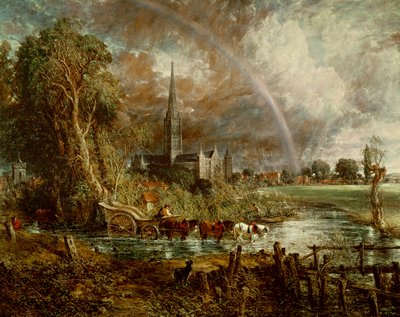 Salisbury Cathedral From the Meadows, 1831 (se 188984-188985 för detaljer) av John Constable