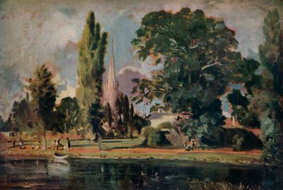 Salisbury Cathedral och Leadenhall från floden Avon, 1820 av John Constable