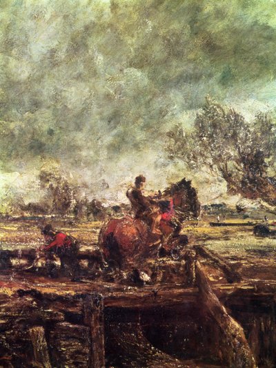 Studie för The Leaping Horse (detalj) av John Constable