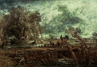 Studie för The Leaping Horse, c.1825 av John Constable