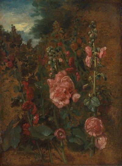 Studie av stockrosor av John Constable