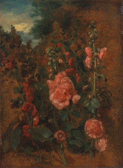 Studie av stockrosor av John Constable
