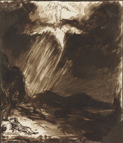 Studie av Jacobs dröm, efter Aert de Gelder av John Constable