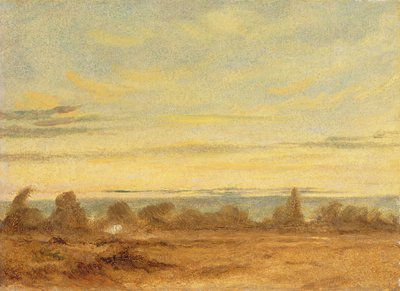 Sommar - Kvällslandskap (olja på duk) av John Constable