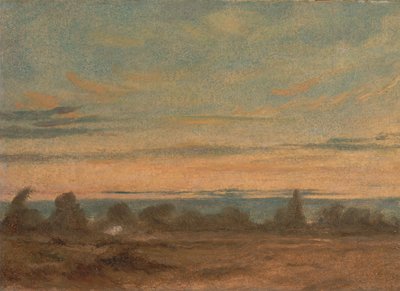 Sommar - Kvällslandskap, ca. 1825. av John Constable